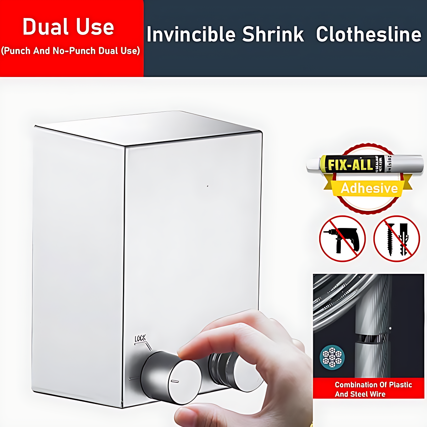 Invisible Retractable Clothes Line