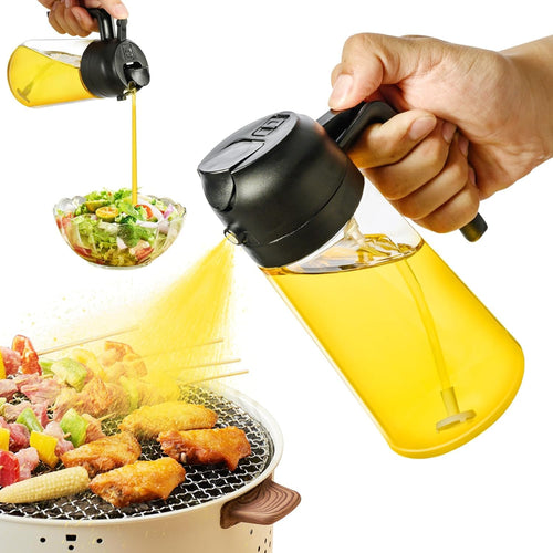 2-in-1 Oil Spray & Pour Bottle – Spray or Pour Without Mess